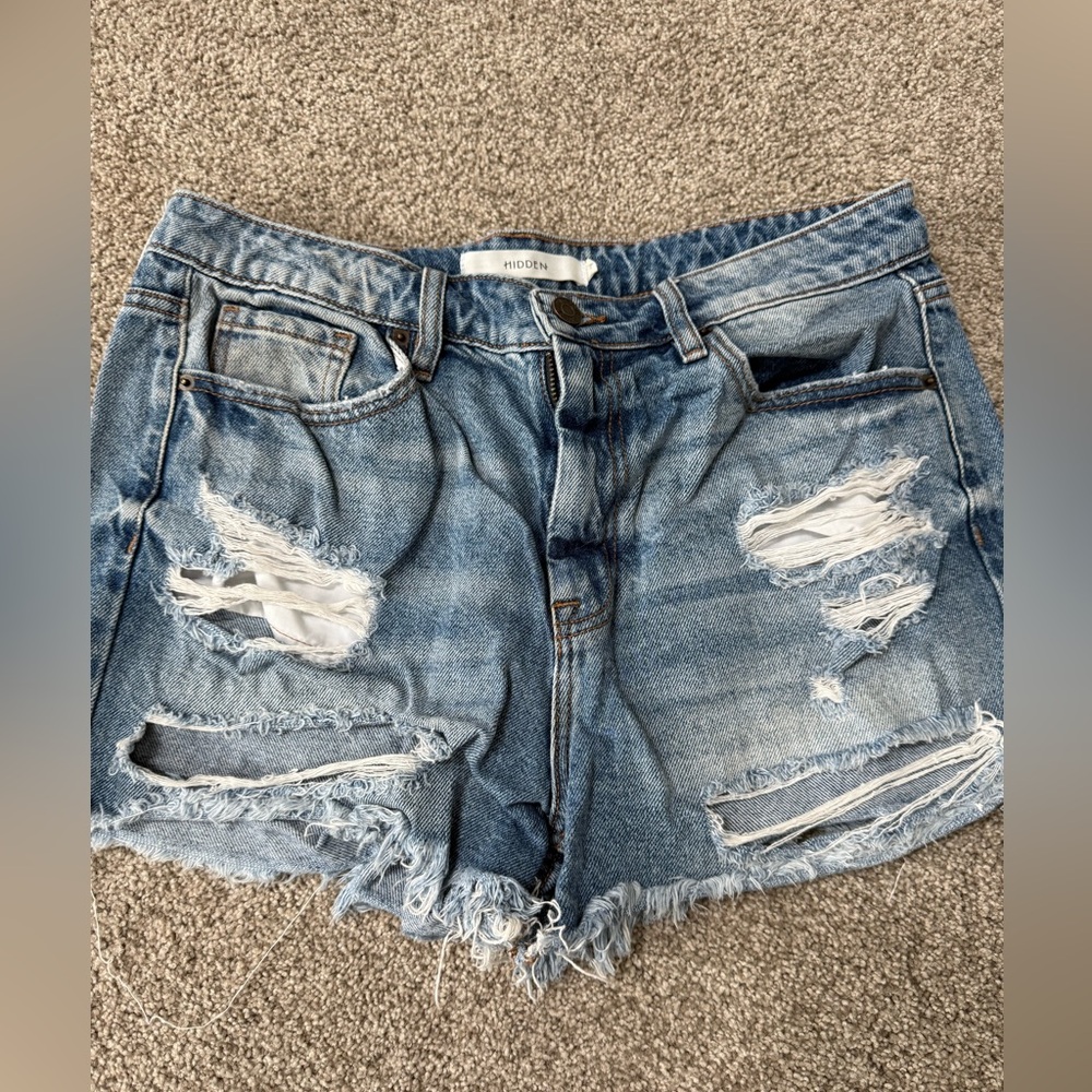 Women’s size large destroyed denim shorts